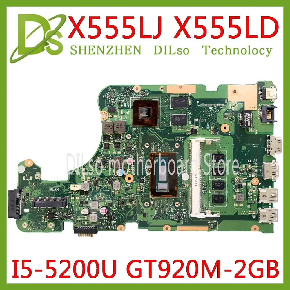 KEFU X555LD материнская плата для ASUS X555LP X555LA X555L X555LJ X555LNB I5-5200U CPU GT920M 4 Гб RAM тест оригинал