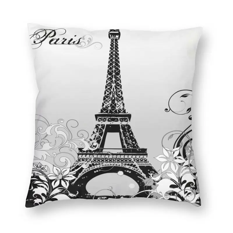 

Наволочки для диванных подушек с изображением Эйфелевой башни Парижа, романтический квадратный наволочка для дивана, гостиной, 40x40