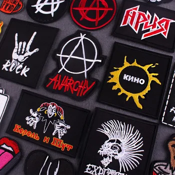 Metal Band Patches On Clothes Music Band Patch Iron On Patches For Clothes Hippie Rock Patch Punk Badge Stickers Appliques