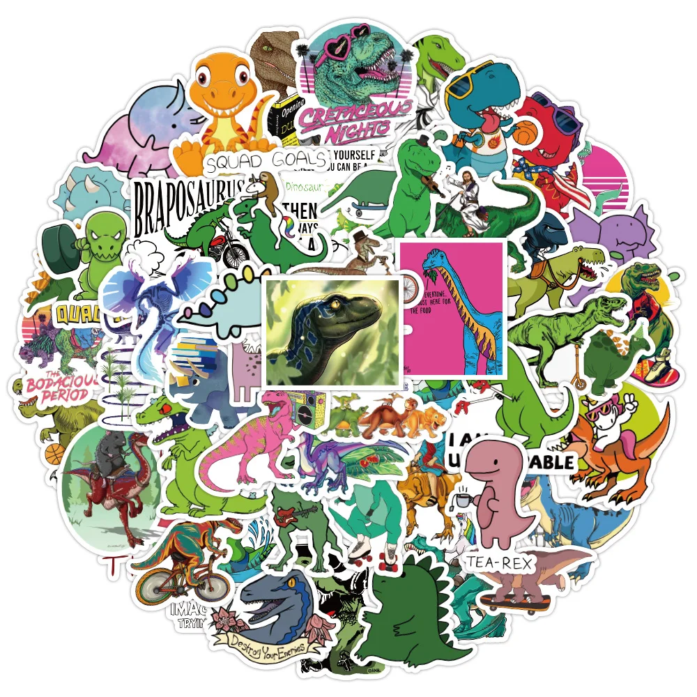 10/30/50Pcs Cute Dinosaur Cartoon Funny Graffiti Stickers DIY Guitar Suitcase Bike Motorcycle Cute Car Sticker for Kids Toys
10/30/50Pcs Cute Dinosaur Cartoon Funny Graffiti Stickers DIY Guitar Suitcase Bike Motorcycle Cute Car Sticker for Kids Toys