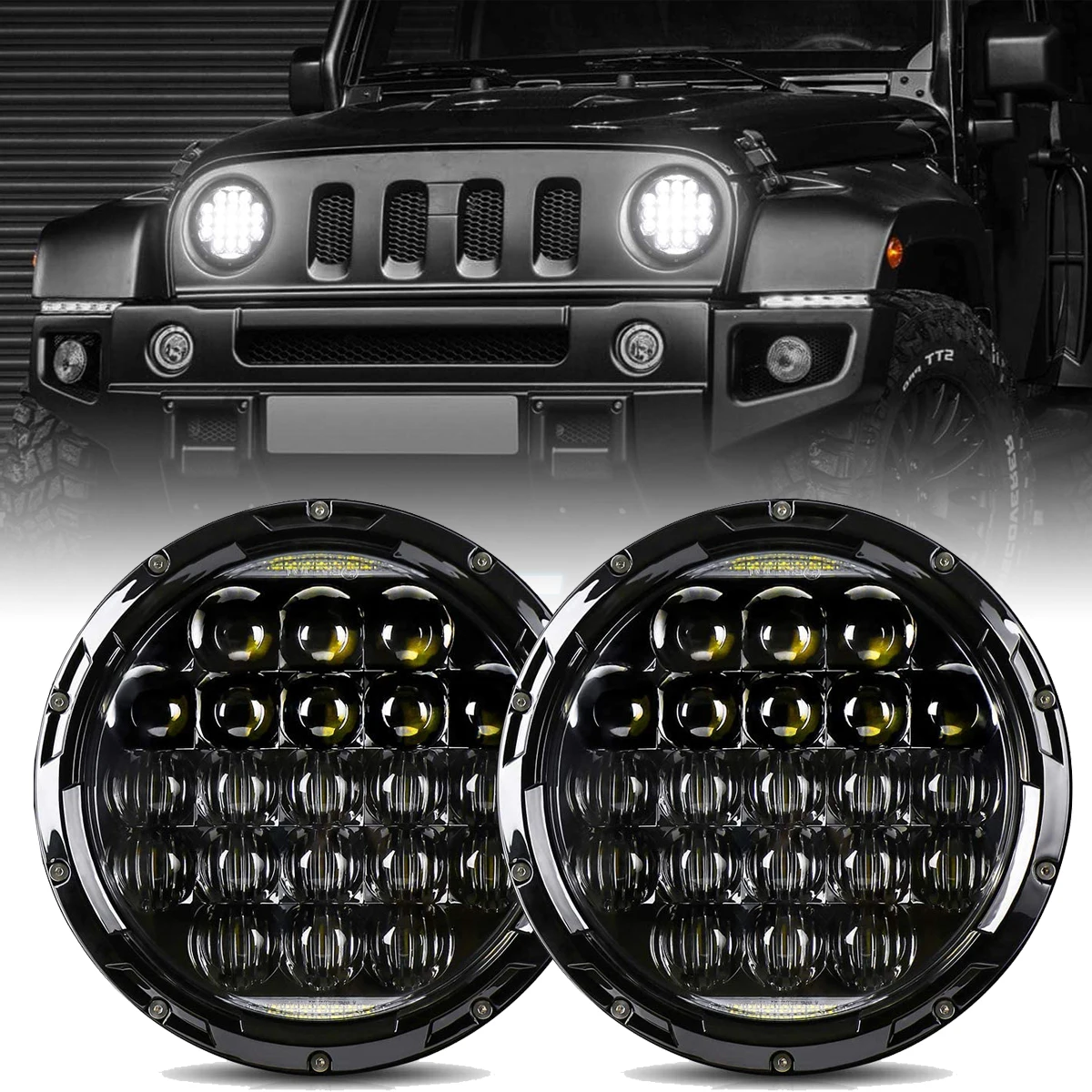 YOUSTAR 60W 7 Inch LED Headlight With Daytime Running Light Compatible With Wrangler TJ JK 1997-2018
YOUSTAR 60W 7 Inch LED Headlight With Daytime Running Light Compatible With Wrangler TJ JK 1997-2018