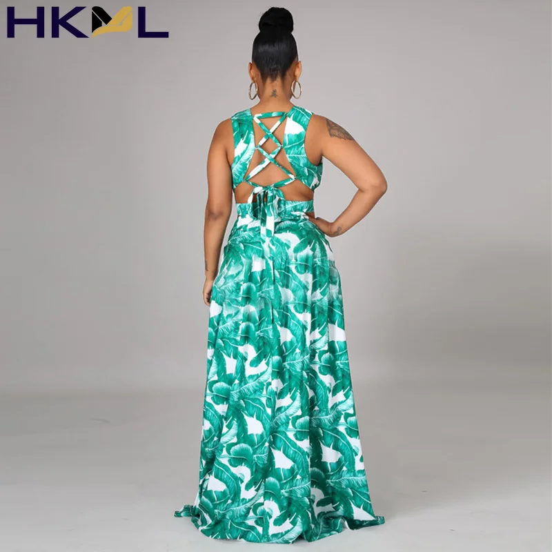Summer Women Maxi Dress Printed Pattern Strap Sleeveless V Neck Slit Thick Sling With Dress Boho Beach Party Dress
Summer Women Maxi Dress Printed Pattern Strap Sleeveless V Neck Slit Thick Sling With Dress Boho Beach Party Dress