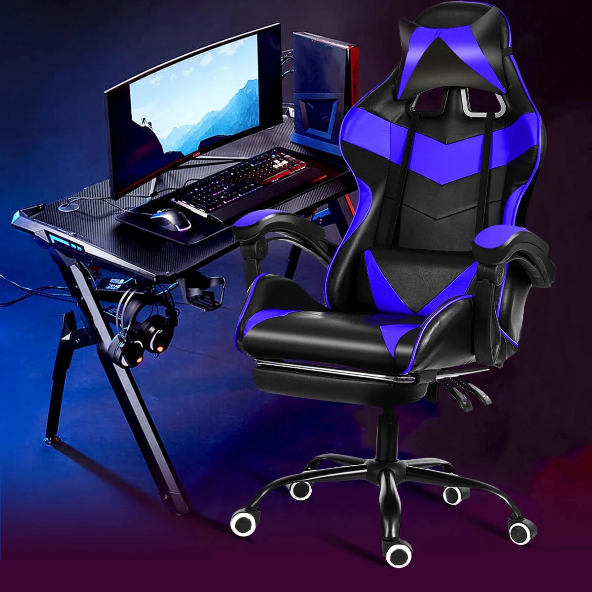 Computer Gaming Chair Lying Massage Lifting Rotatable Armchair Desk Chair Adjustable Swivel Leather Executive Office Chair
Computer Gaming Chair Lying Massage Lifting Rotatable Armchair Desk Chair Adjustable Swivel Leather Executive Office Chair