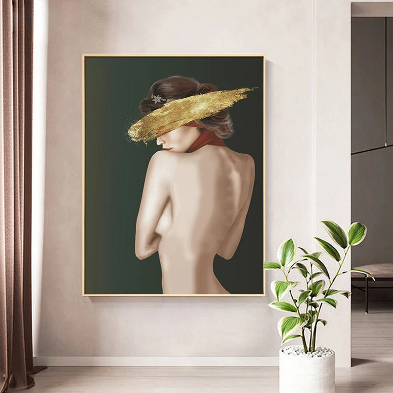 Nordic Artwork Canvas Painting Gold Beauty Nude Woman Decorative Poster Modern Abstract Wall Art Print Living Room Vintage Decor
Nordic Artwork Canvas Painting Gold Beauty Nude Woman Decorative Poster Modern Abstract Wall Art Print Living Room Vintage Decor