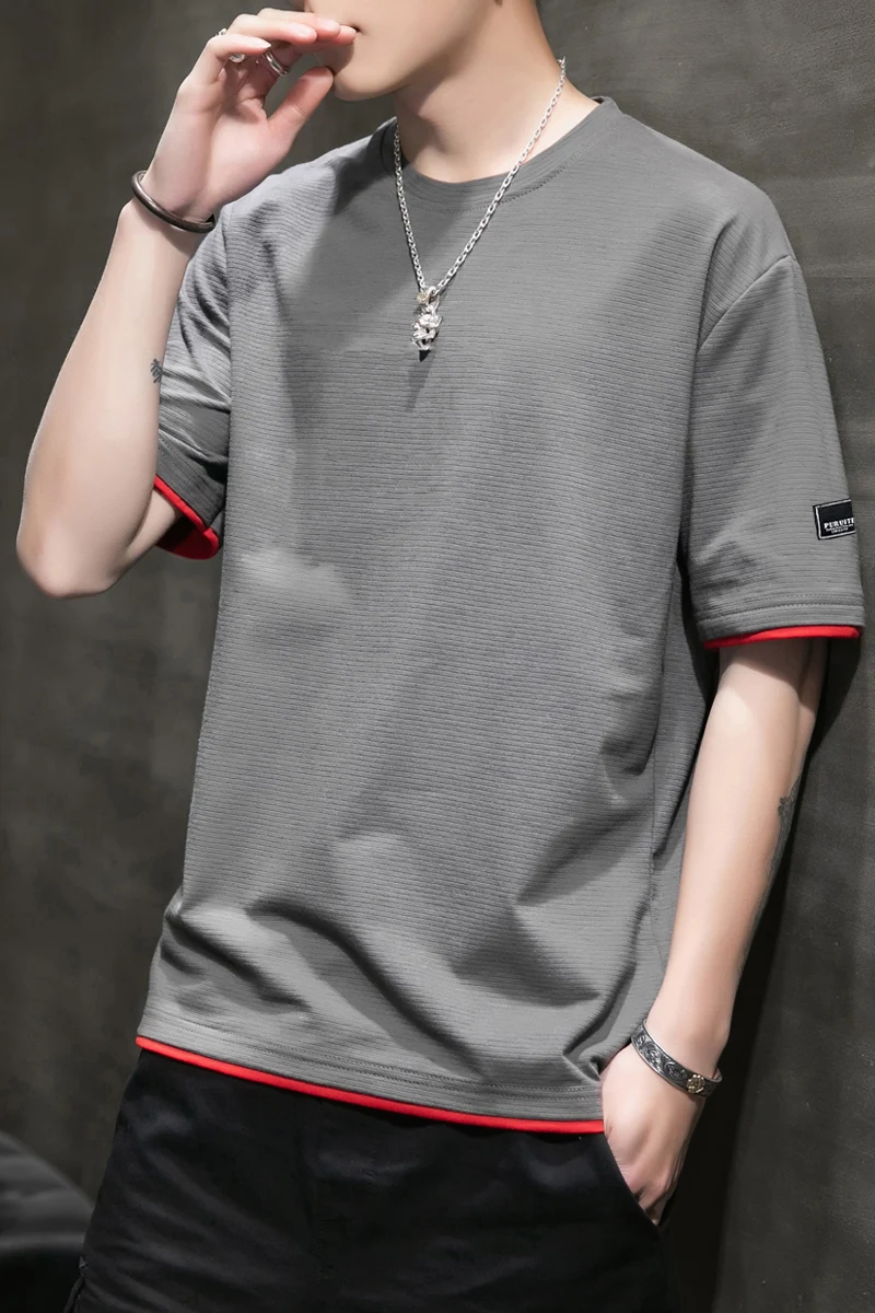 Men's T-shirt Round neck Fashion Tshirts Fitness Casual Male T shirt Summer Clothes Top Tees tshirt Plus Asian Size M-4XL
Men's T-shirt Round neck Fashion Tshirts Fitness Casual Male T shirt Summer Clothes Top Tees tshirt Plus Asian Size M-4XL