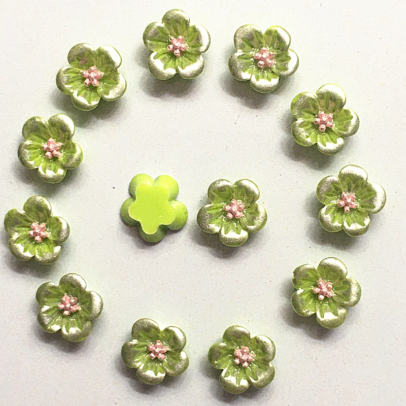 100Pcs 14mm green rose Resin Flowers Decoration Crafts Flatback Cabochon For Scrapbooking Kawaii Cute Diy Accessories
100Pcs 14mm green rose Resin Flowers Decoration Crafts Flatback Cabochon For Scrapbooking Kawaii Cute Diy Accessories