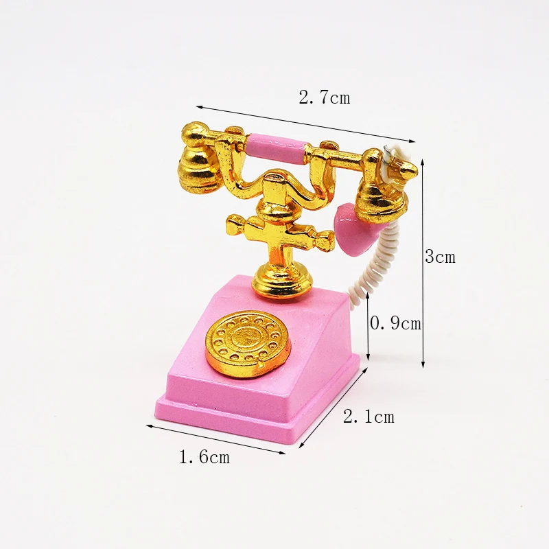 Doll House Miniature Furniture Doll Model Retro Telephone Landline for 1:12 bjd Doll Accessories Ornament Kids Gift Doll DIY Toy
Doll House Miniature Furniture Doll Model Retro Telephone Landline for 1:12 bjd Doll Accessories Ornament Kids Gift Doll DIY Toy