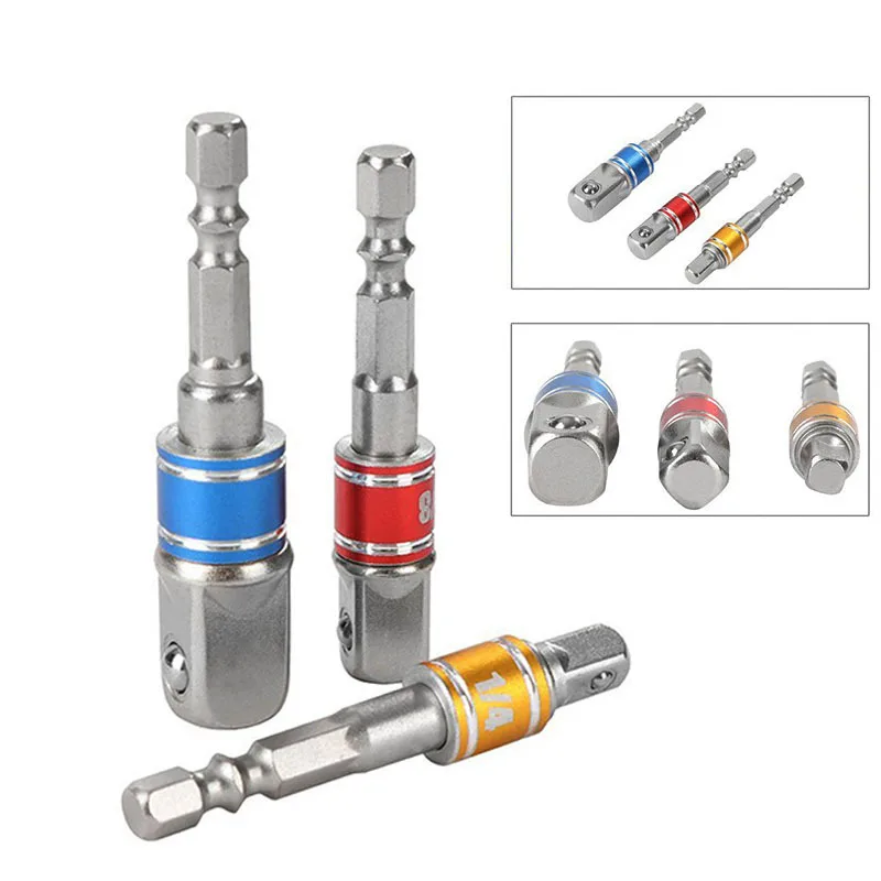 3pcs/set Hex Shank 1/4" 3/8" 1/2" Extension Bits Chrome Vanadium Steel Socket Adapter Electric Drill Heads Square Socket Drills
3pcs/set Hex Shank 1/4" 3/8" 1/2" Extension Bits Chrome Vanadium Steel Socket Adapter Electric Drill Heads Square Socket Drills