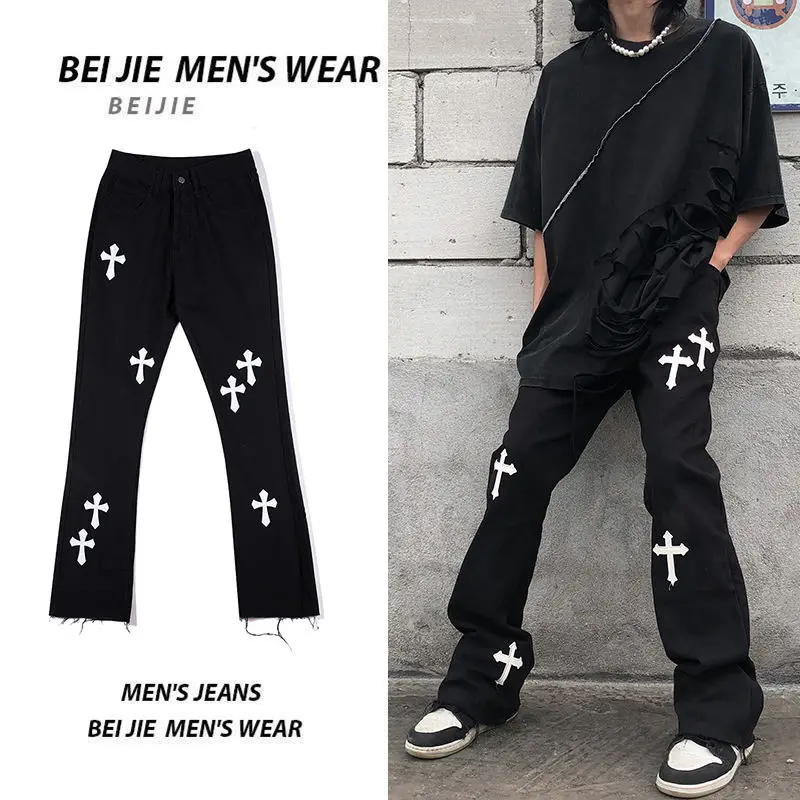 Hip Hop Print Cross Pant Men Overalls Casual Loose Retro High Waist Trousers Streetwear Gothic Harajuku Cotton Pants Women 2021
Hip Hop Print Cross Pant Men Overalls Casual Loose Retro High Waist Trousers Streetwear Gothic Harajuku Cotton Pants Women 2021