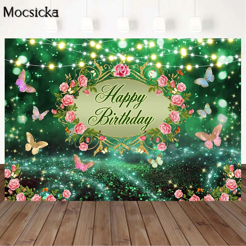 Mocsicka Green Fairy Tale Kids Birthday Backdrop Decoration Butterfly Wonderland Baby Shower Backdrops Newborn Photography Props
Mocsicka Green Fairy Tale Kids Birthday Backdrop Decoration Butterfly Wonderland Baby Shower Backdrops Newborn Photography Props