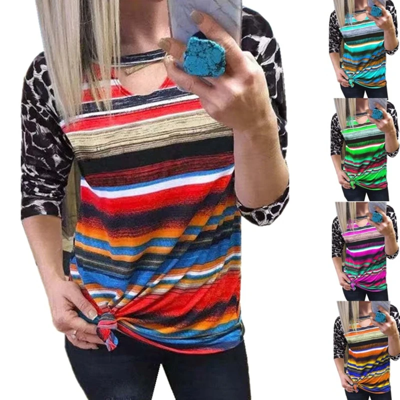 Colored V-Neck Stripes Tops For Woman Autumn Pullovers All-Match Tshirt Female Long Sleeve Spliced Elastic Tops Fashion Loose
Colored V-Neck Stripes Tops For Woman Autumn Pullovers All-Match Tshirt Female Long Sleeve Spliced Elastic Tops Fashion Loose