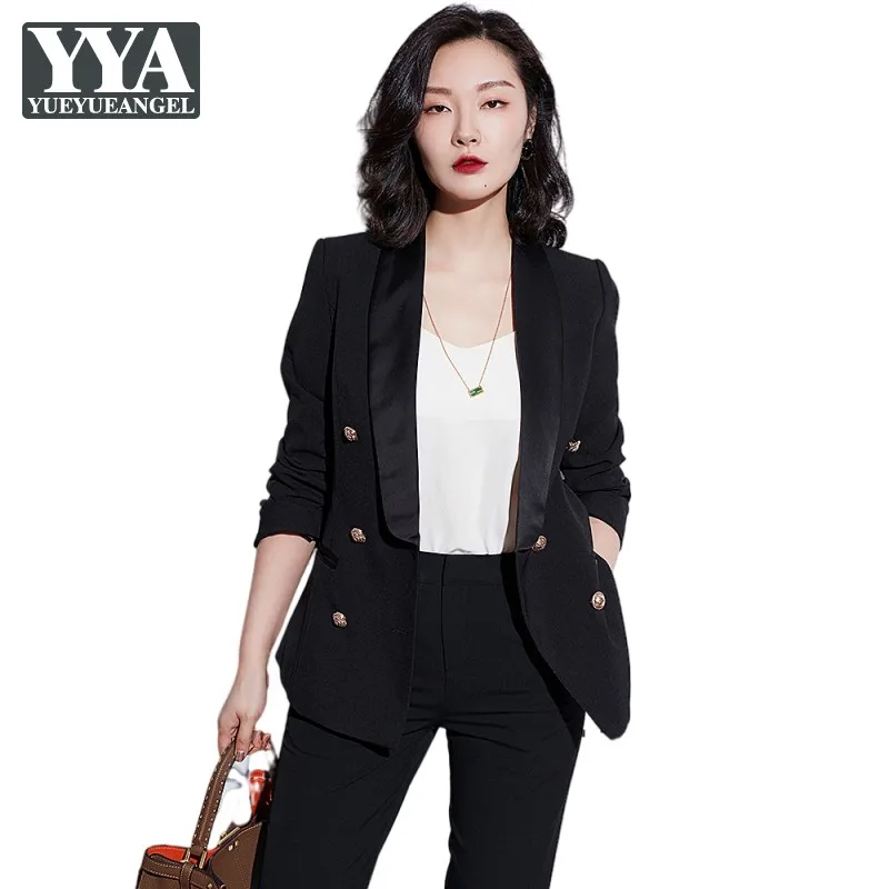 Luxury Office Ladies Formal Blazer Suit Set Elegant Women Slim Fit Double Breasted Suits Pants Business Work Outfits Spring Set
Luxury Office Ladies Formal Blazer Suit Set Elegant Women Slim Fit Double Breasted Suits Pants Business Work Outfits Spring Set