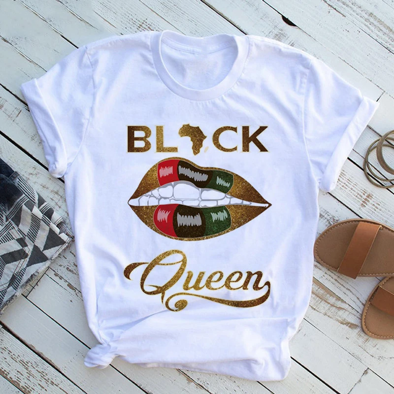 Black Queen Lip Printed Tshirt Short Sleeve Women's T-shirt Beautiful African Harajuku T-shirt 2021 Casual Female Summer Top Tee
Black Queen Lip Printed Tshirt Short Sleeve Women's T-shirt Beautiful African Harajuku T-shirt 2021 Casual Female Summer Top Tee