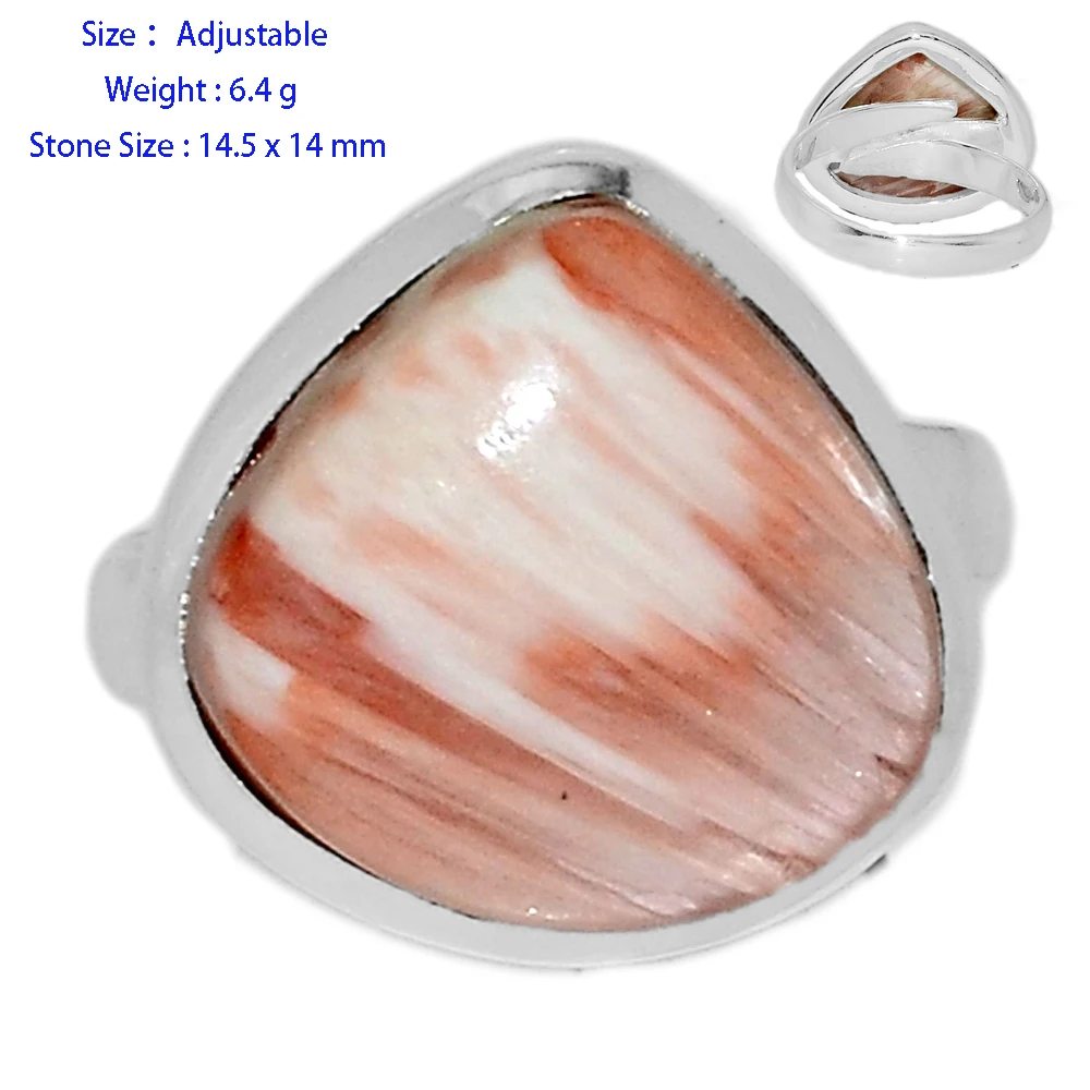 Genuine ORANGE SCOLECITE Ring 925 Sterling Silver Jewelry Women gift , Adjustable
Genuine ORANGE SCOLECITE Ring 925 Sterling Silver Jewelry Women gift , Adjustable
