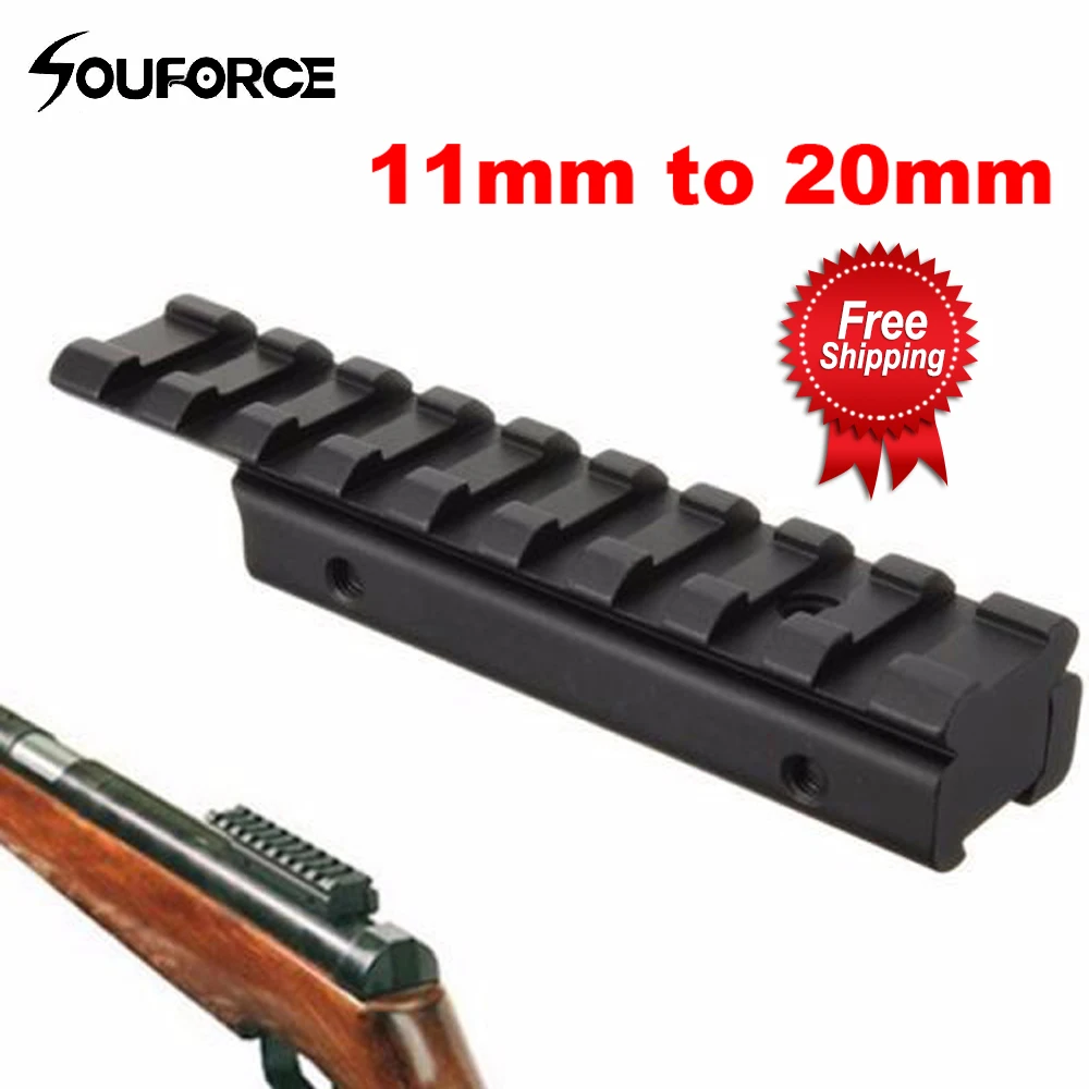 

Dovetail Extend Weaver Picatinny Rail Adapter 11mm to 20mm Extensible Tactical Scope Bases Mount for Rifle/Air Gun Hunting