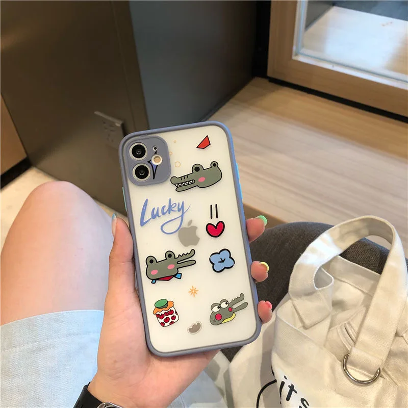 Suitable forIphone11promax mobile phone shell small crocodile cartoon pattern frosted edge semi-soft shell cute fashion
Suitable forIphone11promax mobile phone shell small crocodile cartoon pattern frosted edge semi-soft shell cute fashion