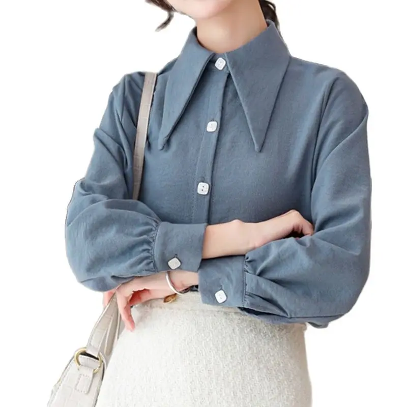 Temperament all-match shirt 2021 autumn and winter new style plus velvet corduroy loose shirt Fashion women's clothing
Temperament all-match shirt 2021 autumn and winter new style plus velvet corduroy loose shirt Fashion women's clothing