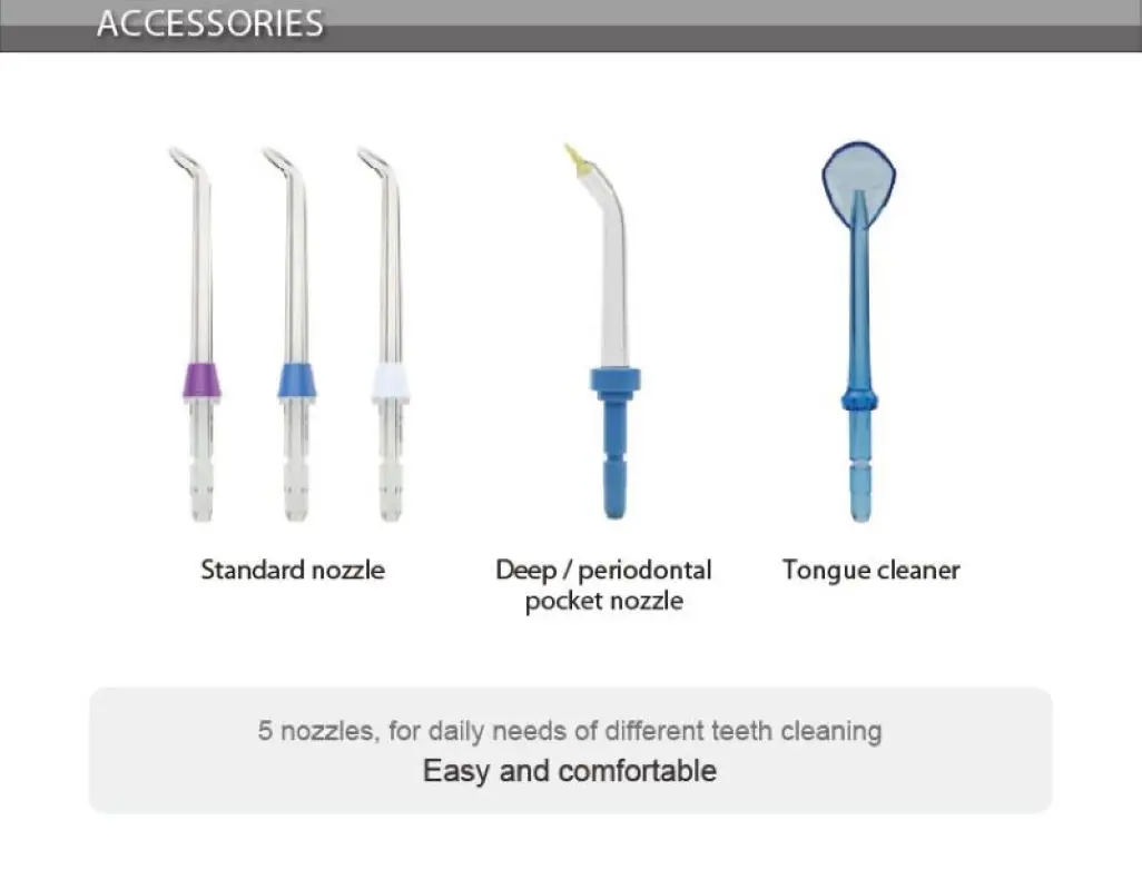 Waterpulse V300G Oral Irrigator 5pcs Tips Dental electric Water Flosser 800ml Oral Hygiene Dental Flosser Water Flossing V300
Waterpulse V300G Oral Irrigator 5pcs Tips Dental electric Water Flosser 800ml Oral Hygiene Dental Flosser Water Flossing V300