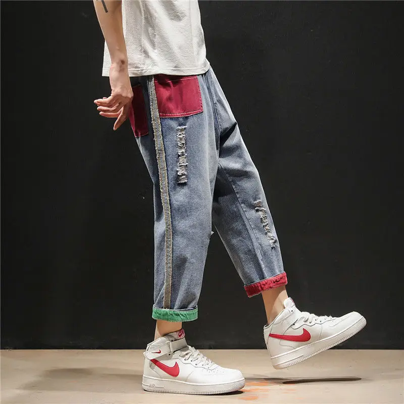 Men's pants autumn holed jeans men's Korean fashion loose trend Capris men's pants summer Pants Boys
Men's pants autumn holed jeans men's Korean fashion loose trend Capris men's pants summer Pants Boys