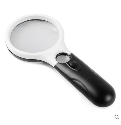 Hot Creative LED Light Racket Double Mirror Reading Handheld Magnifying Glass 75mm Instrument
Hot Creative LED Light Racket Double Mirror Reading Handheld Magnifying Glass 75mm Instrument