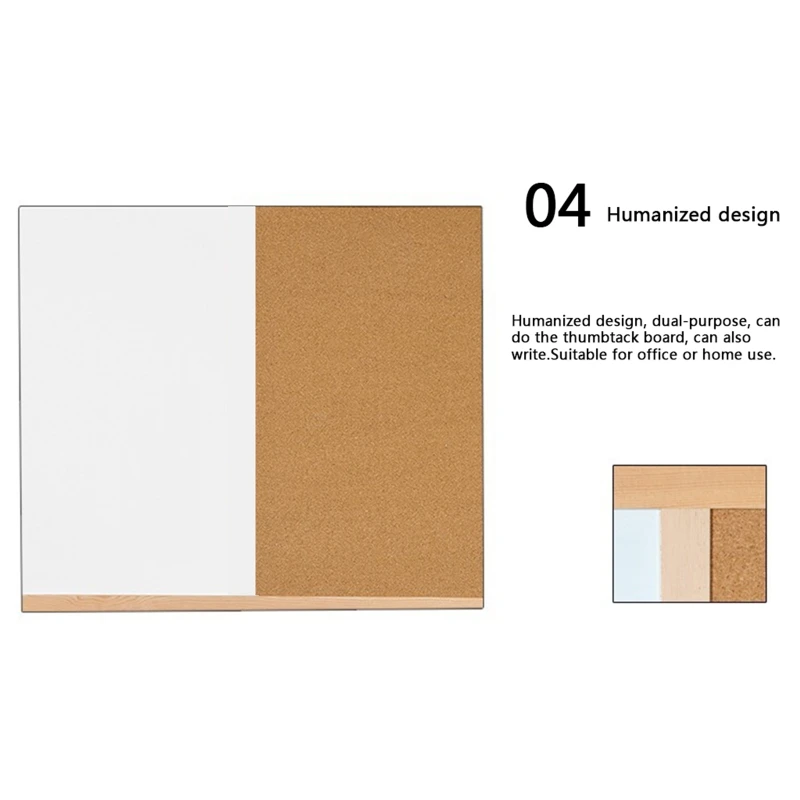 Message Cork Board Wood Frame Whiteboard Drawing Combination Magnetic Boards B95C
Message Cork Board Wood Frame Whiteboard Drawing Combination Magnetic Boards B95C