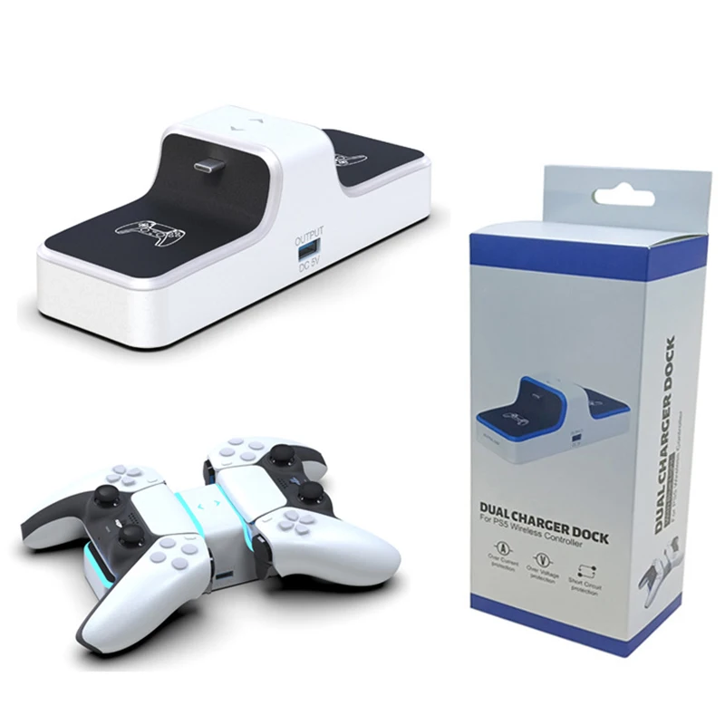 For PS5 Dual Charger Fast Charging Station Dual Charging Dock Charger Stand for PlayStation 5 DualSense Wireless Game Controller
For PS5 Dual Charger Fast Charging Station Dual Charging Dock Charger Stand for PlayStation 5 DualSense Wireless Game Controller