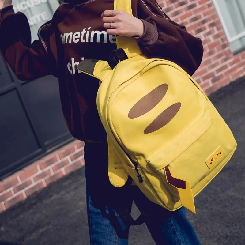 Fashion school bag cartoon Anime Pikachus Backpack Canvas Cosplay animal Bags for Cute girl boy Kawaii Mochila Feminina
Fashion school bag cartoon Anime Pikachus Backpack Canvas Cosplay animal Bags for Cute girl boy Kawaii Mochila Feminina