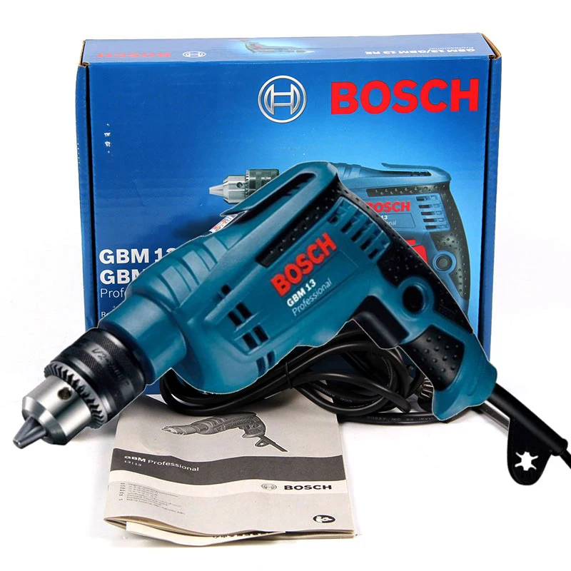 Bosch GBM10/13RE household electric drill with wire pistol drill high power multifunctional doctor power tool 220 V
Bosch GBM10/13RE household electric drill with wire pistol drill high power multifunctional doctor power tool 220 V