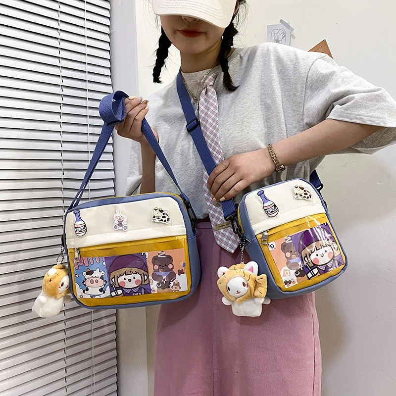 2022 Design Crossbody Bags for Young Girls College Cute Transparent Canvas Shoulder Messenger Bag Cartoon Square Bag Satchels
2022 Design Crossbody Bags for Young Girls College Cute Transparent Canvas Shoulder Messenger Bag Cartoon Square Bag Satchels