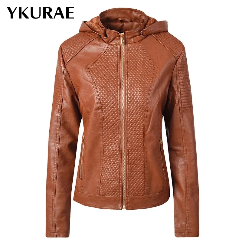 Женская куртка из искусственной кожи, на флисе, с капюшоном, в стиле панк, повседневная, со съемным капюшоном, FL071
Женская куртка из искусственной кожи, на флисе, с капюшоном, в стиле панк, повседневная, со съемным капюшоном, FL071