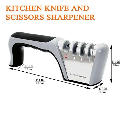 Knife Sharpener 4 Stages Tungsten Ceramic Diamond Professional Kitchen Sharpening Stone
Knife Sharpener 4 Stages Tungsten Ceramic Diamond Professional Kitchen Sharpening Stone