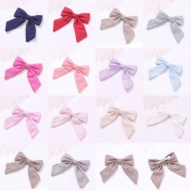Cotton Linen Fabric Hair Bows Boutique Hair Clips Sailor Bow Barrettes Hairgrips Baby Girls Women Hair Accessories Headwear 
Cotton Linen Fabric Hair Bows Boutique Hair Clips Sailor Bow Barrettes Hairgrips Baby Girls Women Hair Accessories Headwear