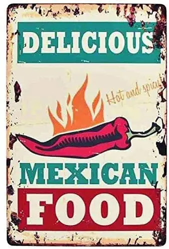 Вкусная мексиканская кухня Chilli Забавный жестяной знак Бар Паб гараж кафе домашний декор стен Искусство 20x30 см 
Вкусная мексиканская кухня Chilli Забавный жестяной знак Бар Паб гараж кафе домашний декор стен Искусство 20x30 см