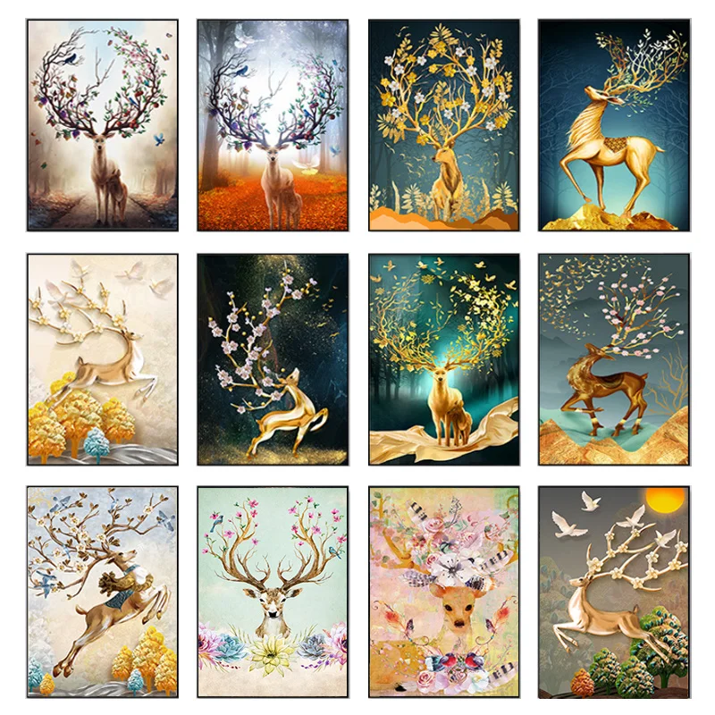 Forest Landscape Animal Yellow Gold Deer Ink Abstract Geometric Line Canvas Painting Wall Frameless Picture Poster Living Room
Forest Landscape Animal Yellow Gold Deer Ink Abstract Geometric Line Canvas Painting Wall Frameless Picture Poster Living Room