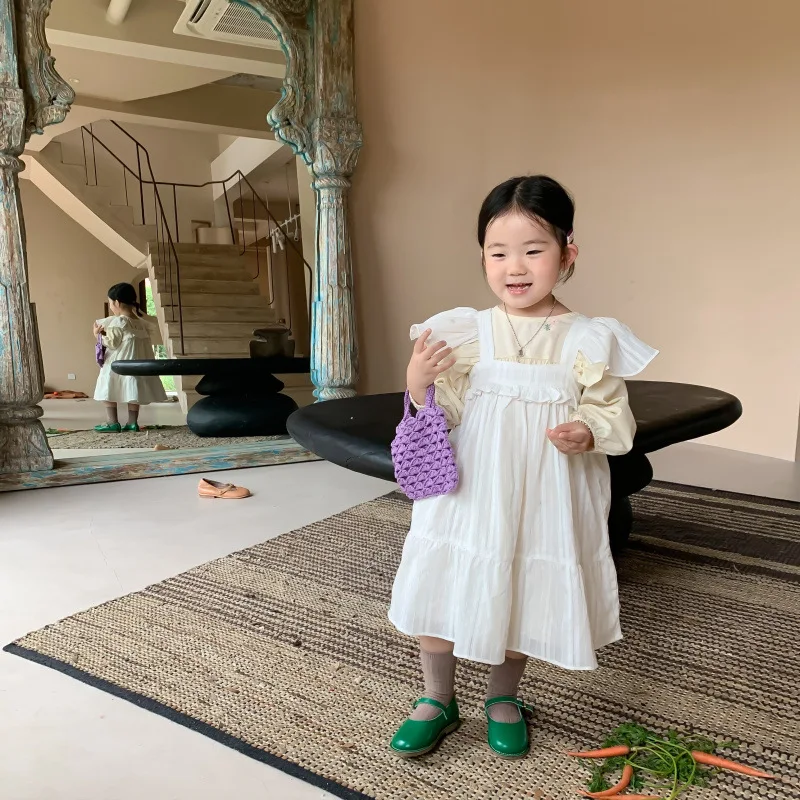 Autumn New Arrival korean style girl's clothing sets long sleeve princess dress with suspender dress sweet sets for baby girls
Autumn New Arrival korean style girl's clothing sets long sleeve princess dress with suspender dress sweet sets for baby girls