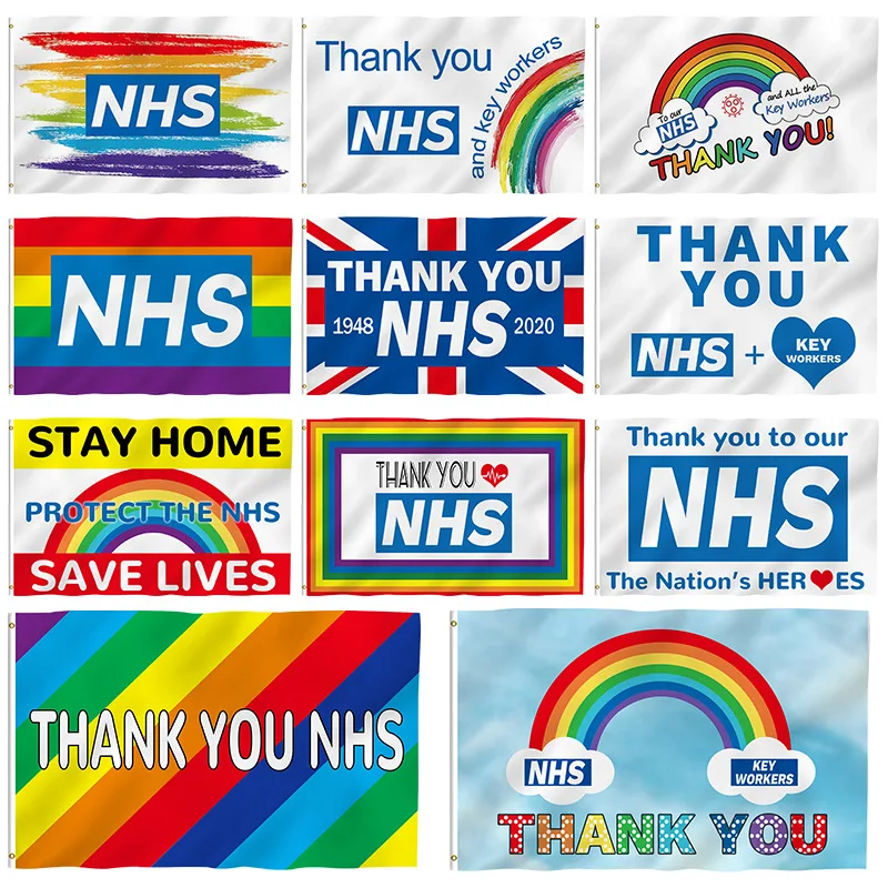 Thank You NHS Flag Banner 90x150cm 3x5FT Outdoor Rainbow Flying Flags 11 Design HQ Satin Home Garden Decor Banner
Thank You NHS Flag Banner 90x150cm 3x5FT Outdoor Rainbow Flying Flags 11 Design HQ Satin Home Garden Decor Banner