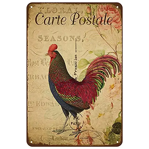 Original Retro Design Beautiful Rooster Tin Metal Signs Wall Art | Thick Tinplate Print Poster Wall Decoration for Farm
Original Retro Design Beautiful Rooster Tin Metal Signs Wall Art | Thick Tinplate Print Poster Wall Decoration for Farm
