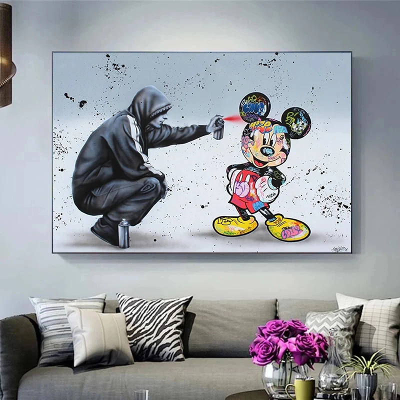 Streets Graffiti Art Disney Mickey Mouse Canvas Paintings Posters and Prints Wall Art Picture for Living Room Home Decor Cuadros
Streets Graffiti Art Disney Mickey Mouse Canvas Paintings Posters and Prints Wall Art Picture for Living Room Home Decor Cuadros