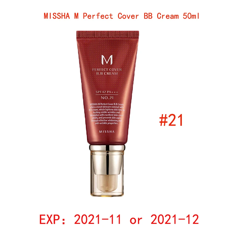 MISSHA M Perfect Cover BB Cream 50ml #27 #23 #21 #31Korean Cosmetic Moisturizing Foundation Natural Brightening Original Package
MISSHA M Perfect Cover BB Cream 50ml #27 #23 #21 #31Korean Cosmetic Moisturizing Foundation Natural Brightening Original Package