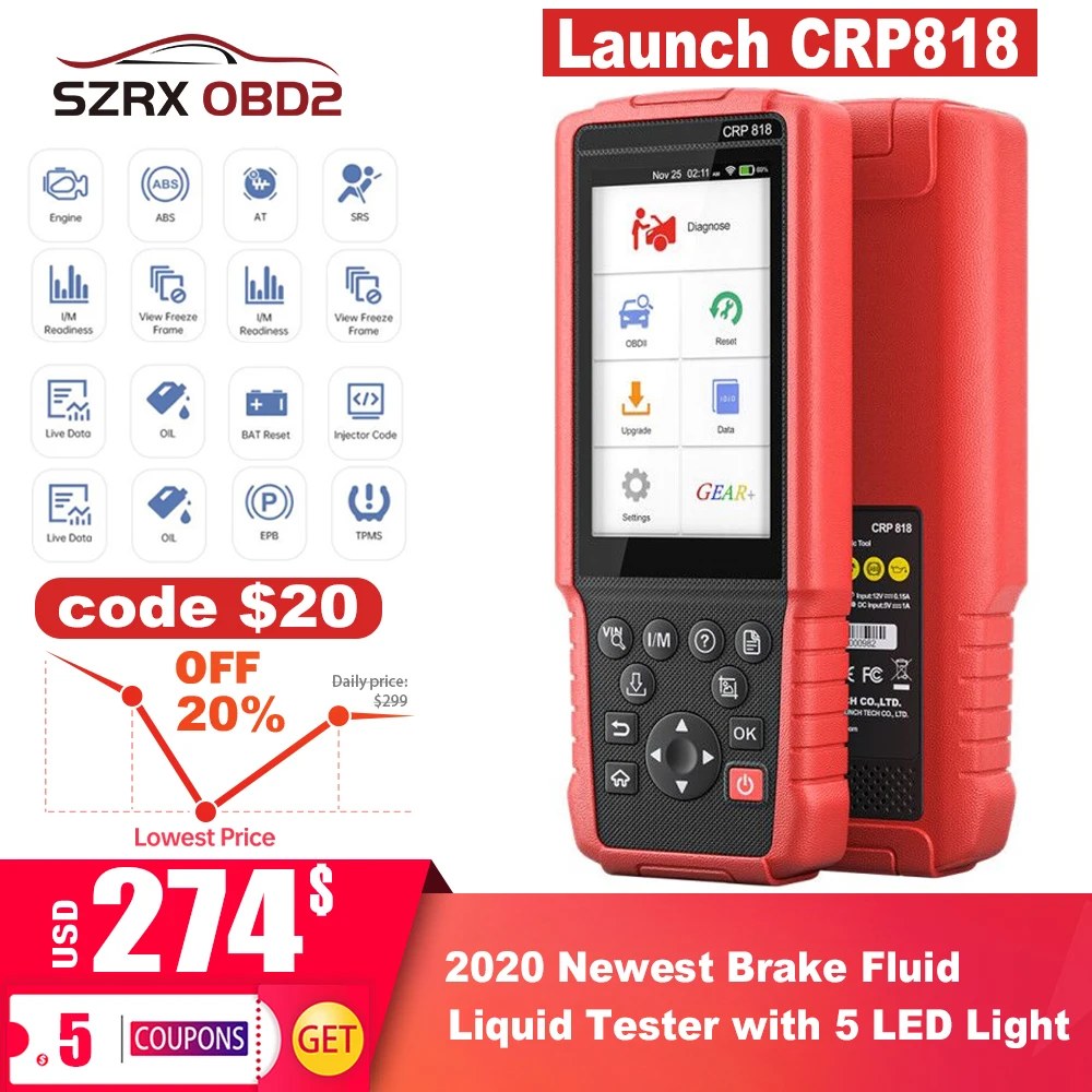 Диагностические инструменты Launch CRP818 для всех систем, сканер OBD2 для сброса и кодирования инжекторов DPF REG TPMS PK Launch 429C CRP129
Диагностические инструменты Launch CRP818 для всех систем, сканер OBD2 для сброса и кодирования инжекторов DPF REG TPMS PK Launch 429C CRP129