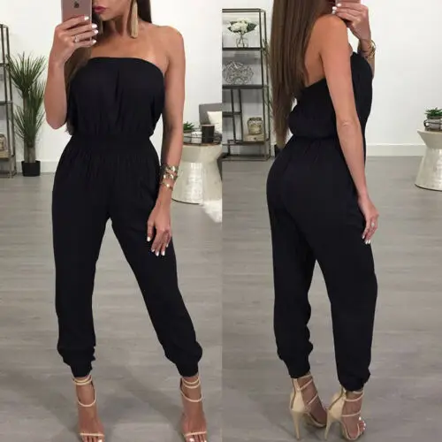 Suumer Women Ladies Clubwear Off Shoulder Playsuit Bodycon Party Slash Neck Sleeveless Backless Jumpsuit Solid Romper Trousers
Suumer Women Ladies Clubwear Off Shoulder Playsuit Bodycon Party Slash Neck Sleeveless Backless Jumpsuit Solid Romper Trousers