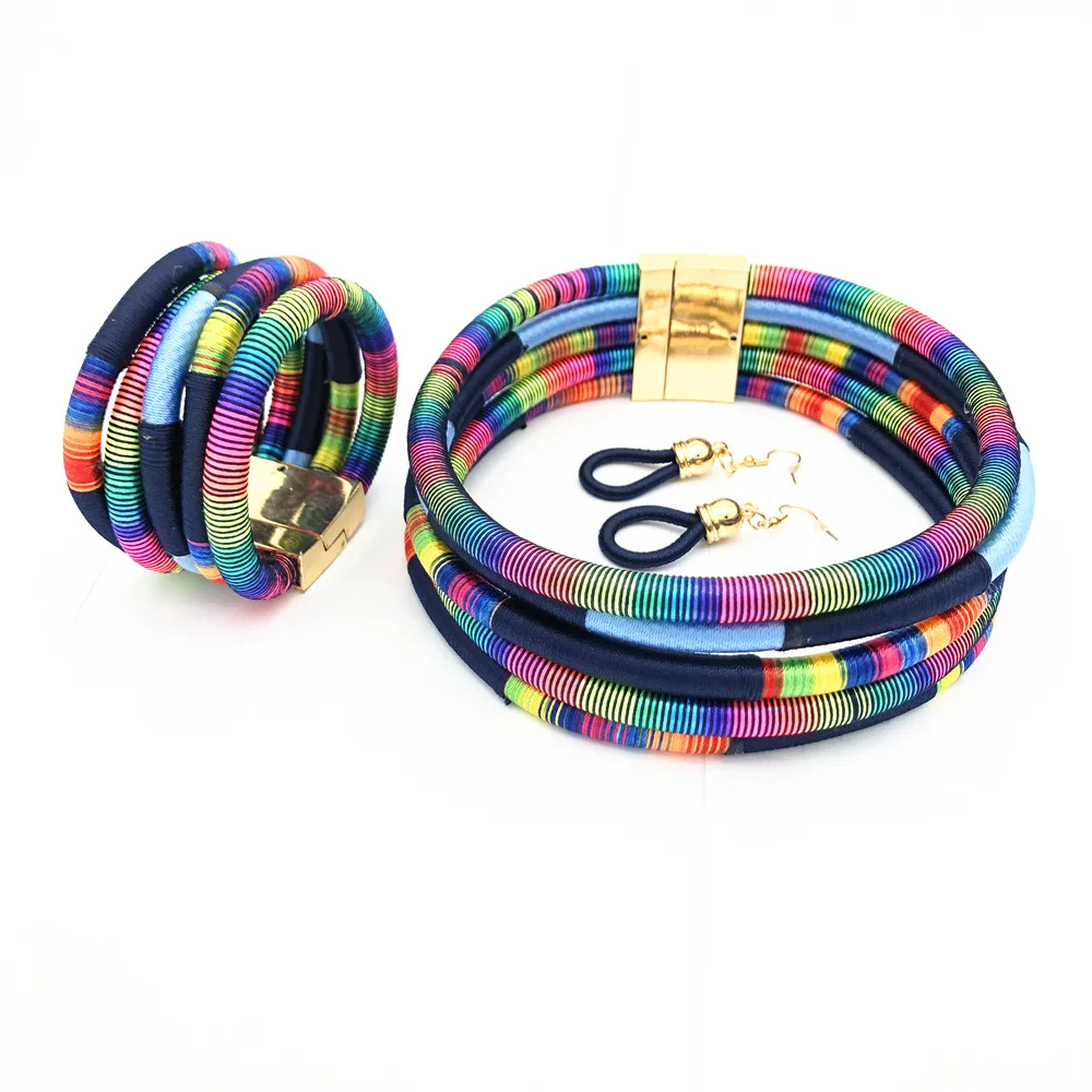 Yulaili Exquisite African Jewelry Sets Colorful Multilayer Necklace Bracelet Earrings Nigerian Wedding Accessories Free Shipping
Yulaili Exquisite African Jewelry Sets Colorful Multilayer Necklace Bracelet Earrings Nigerian Wedding Accessories Free Shipping
