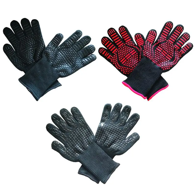 

Перчатки для барбекю, очень термостойкие перчатки для духовки, перчатки для гриля для барбекю 932 ° f/500 ° C Защита предплечья, аксессуары для б...