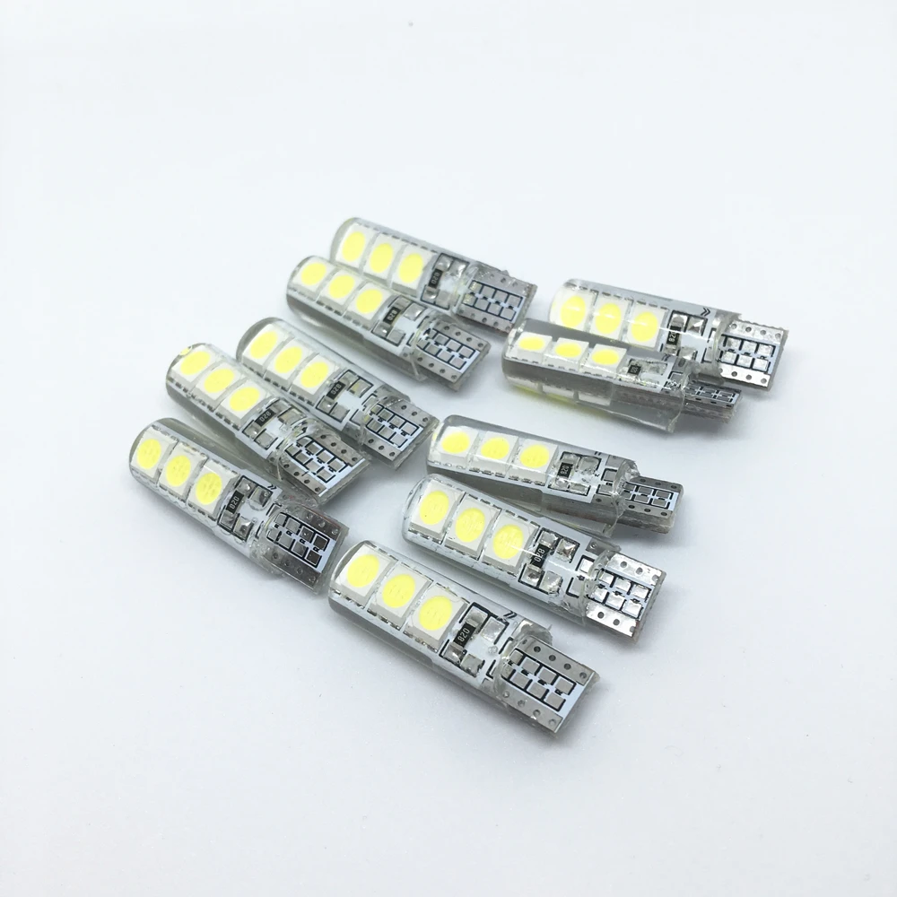 10PCS T10 LED W5W 6 SMD Silicone Shell Car Reading Dome Lamp Silica 2825 WY5W motorcycle Parking Bulb Gel Waterproof Wedge Light
10PCS T10 LED W5W 6 SMD Silicone Shell Car Reading Dome Lamp Silica 2825 WY5W motorcycle Parking Bulb Gel Waterproof Wedge Light