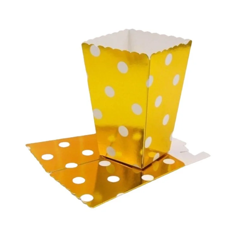 12pcs Gold Silver Dot Wave Striped Paper Popcorn Box Pop Corn Candy/ Sanck Favor Bag Xmas Wedding Kid Birthday Party Decoration
12pcs Gold Silver Dot Wave Striped Paper Popcorn Box Pop Corn Candy/ Sanck Favor Bag Xmas Wedding Kid Birthday Party Decoration