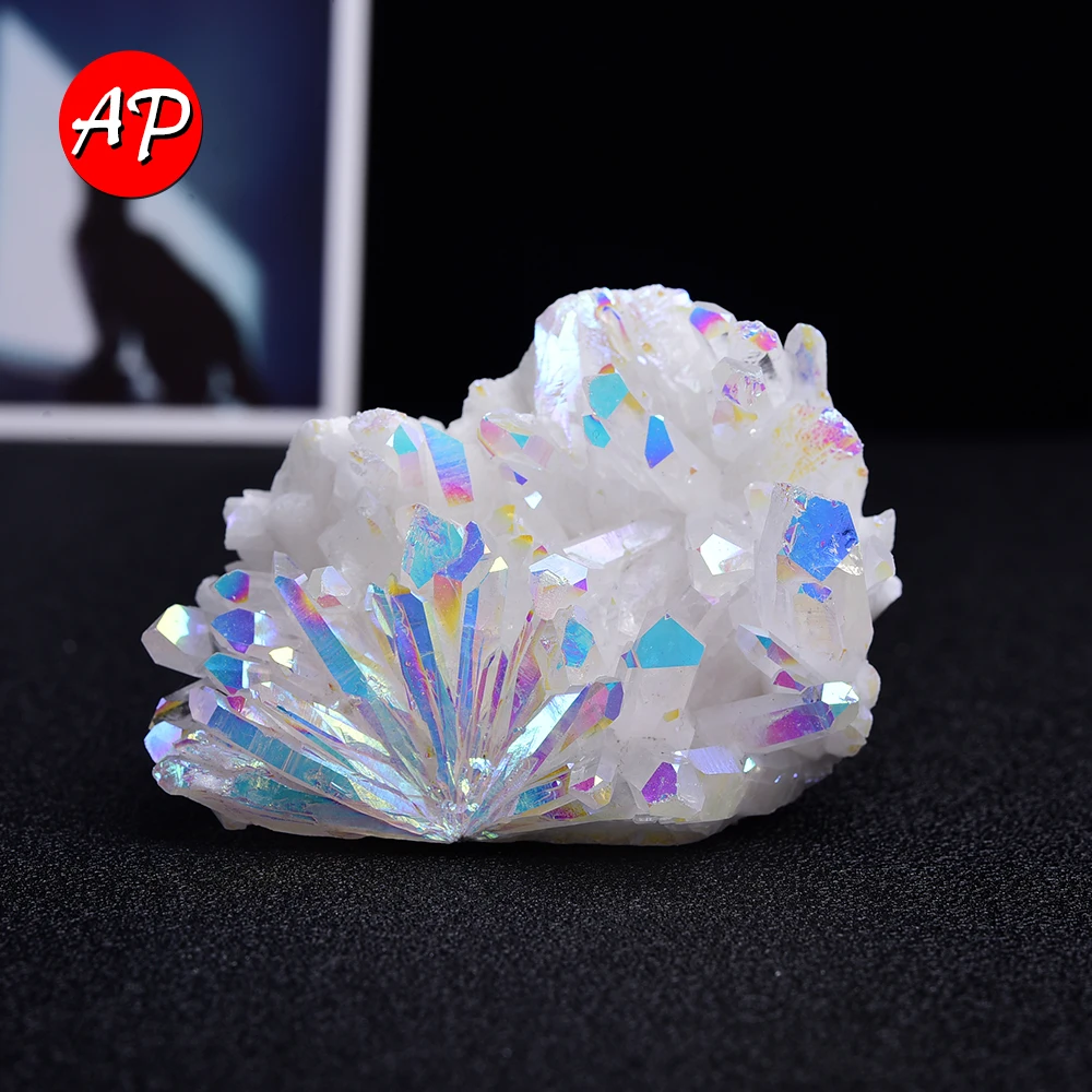 White Angel Aura Quartz Point Electroplated Color Crystal Cluster Health Stone Shiny Rockquartz Ornament Home Decoration
White Angel Aura Quartz Point Electroplated Color Crystal Cluster Health Stone Shiny Rockquartz Ornament Home Decoration