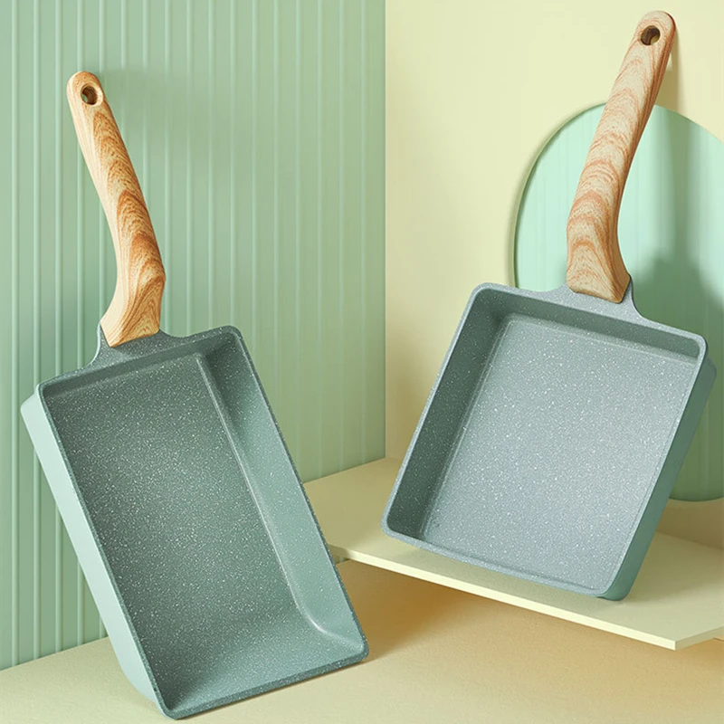 Square small Saucepan Fried eggs steak breakfast Non-stick pan Kitchen utensils green Thick Egg Braised Breakfast frying pan
Square small Saucepan Fried eggs steak breakfast Non-stick pan Kitchen utensils green Thick Egg Braised Breakfast frying pan