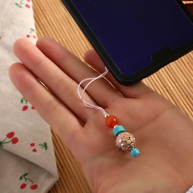 Originaldiy ethnic style mobile phone pendant Nepal handmade beads mobile phone chain alloy inlaid clay beads pendant keychain
Originaldiy ethnic style mobile phone pendant Nepal handmade beads mobile phone chain alloy inlaid clay beads pendant keychain