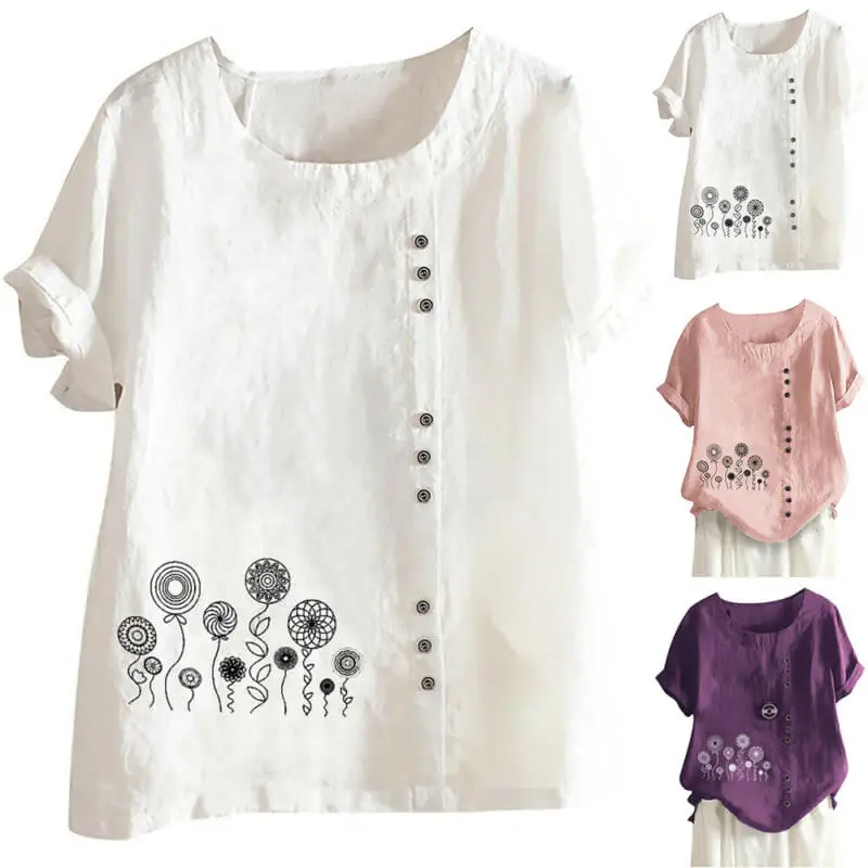 Women Short Sleeve Baggy T-Shirt Floral Ladies Casual Tee Tops Blouse Summer UK
Women Short Sleeve Baggy T-Shirt Floral Ladies Casual Tee Tops Blouse Summer UK