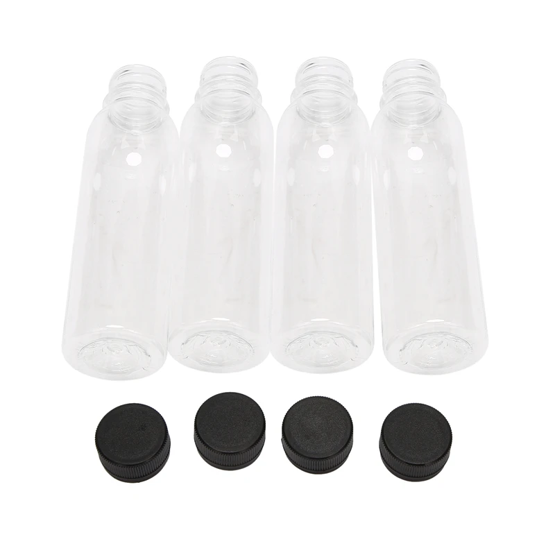 82Pcs 250ML Round Empty PET Plastic Juice Bottles Clear Milk Bulk Containers with Black Tamper Evident Caps
82Pcs 250ML Round Empty PET Plastic Juice Bottles Clear Milk Bulk Containers with Black Tamper Evident Caps